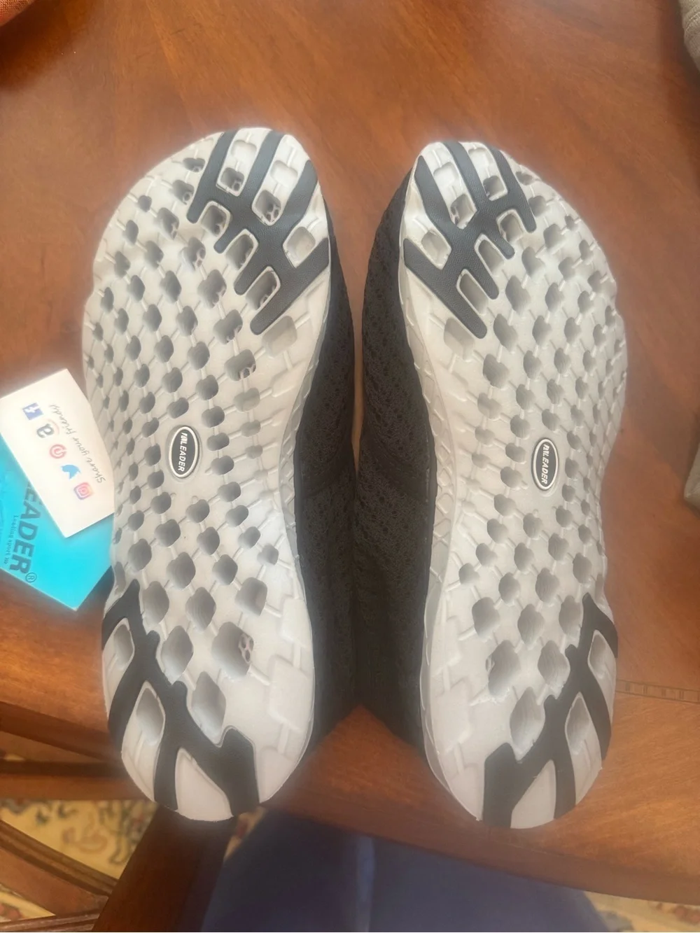 Women’s Black Slip-On Knit Sneakers with White Sole